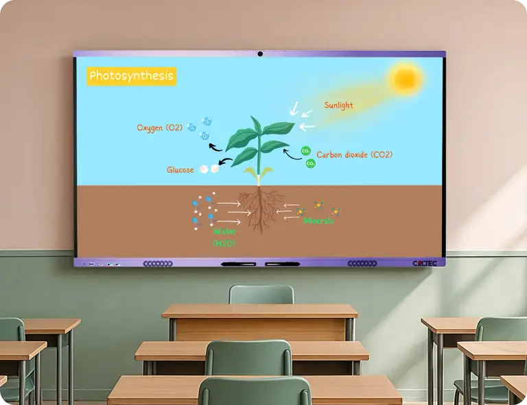 COLTEC smart interactive panel in a classroom